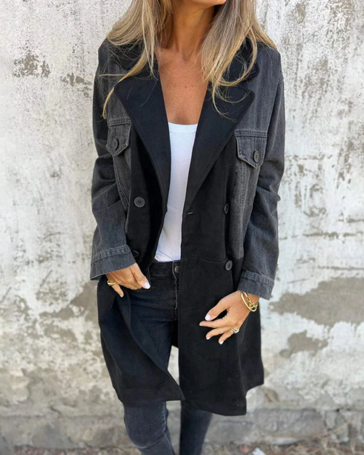 SELVAYA - Denim-Suede Coat