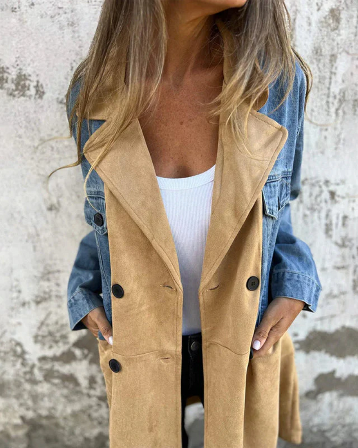 SELVAYA - Denim-Suede Coat