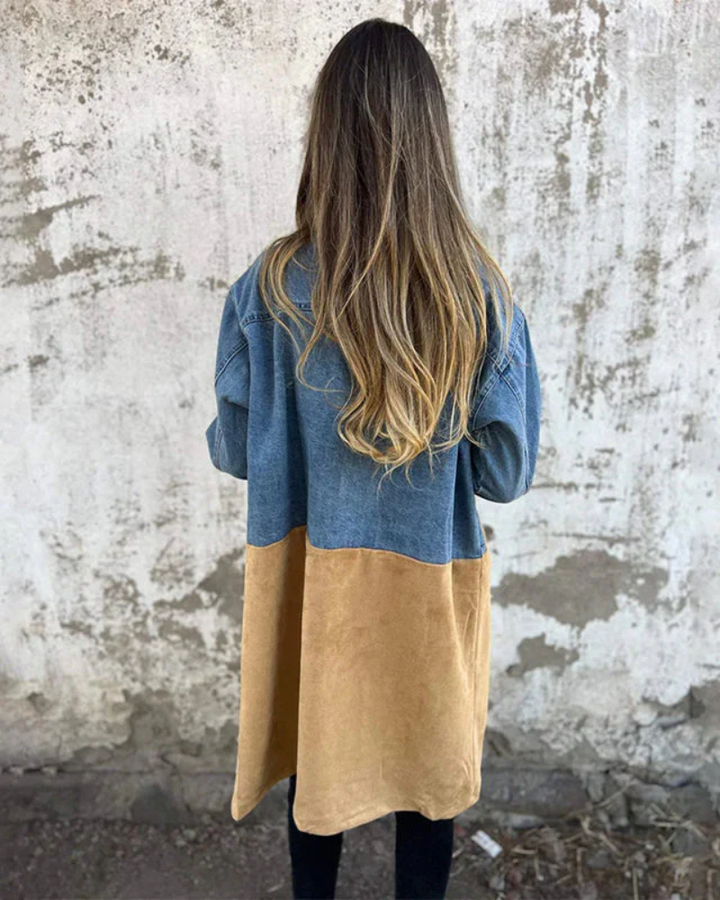 SELVAYA - Denim-Suede Coat