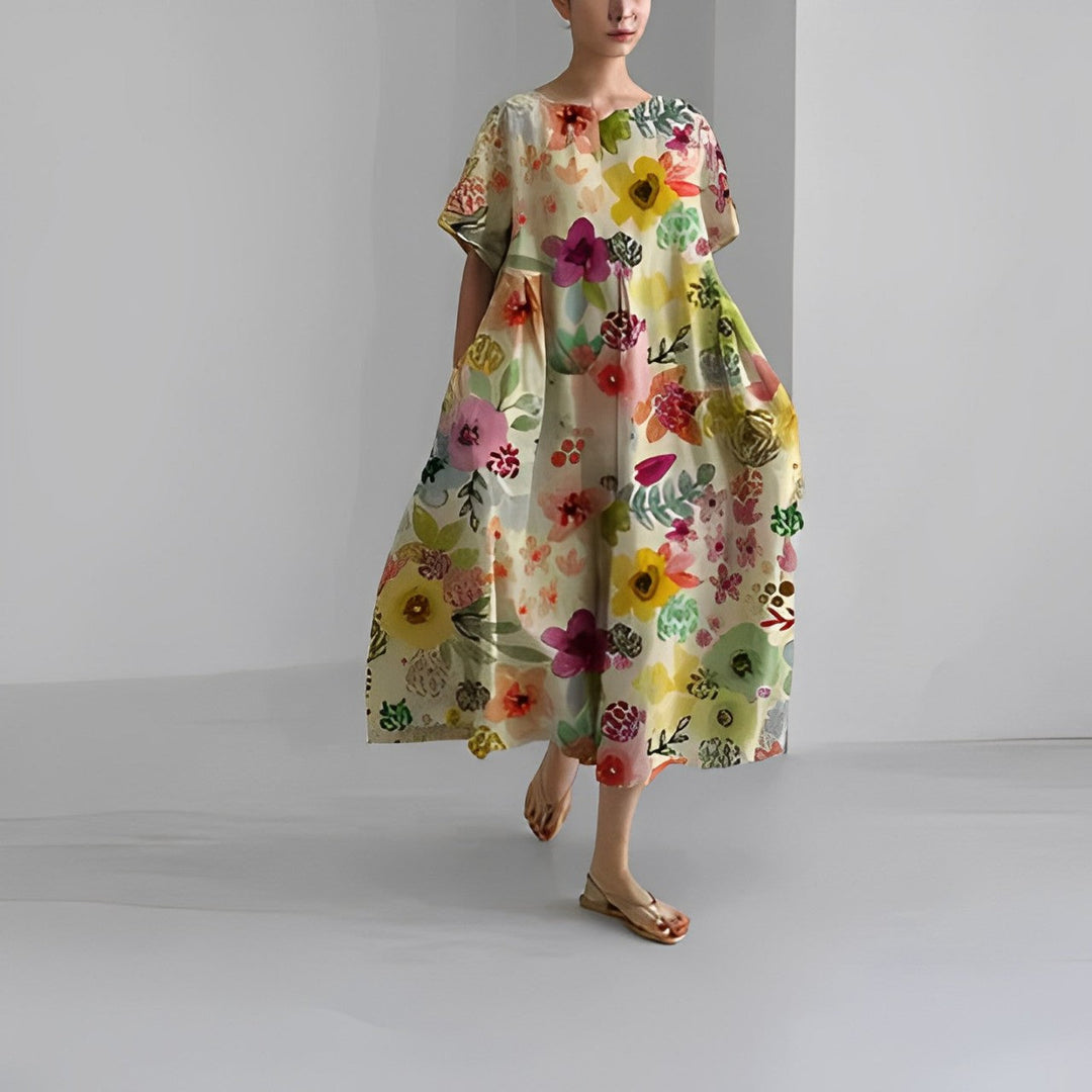 SOLARA - Boho Floral Dress