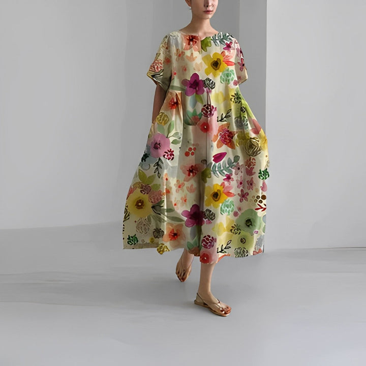 SOLARA - Boho Floral Dress