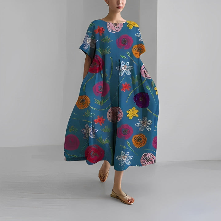 SOLARA - Boho Floral Dress