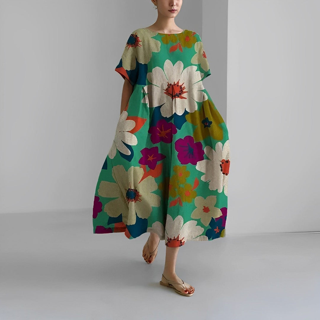 SOLARA - Boho Floral Dress